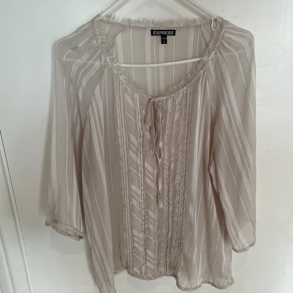 Express shimmer top